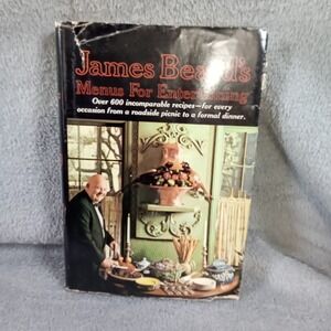 James Beard Menus For Entertaining Hardcover Cookbook Vintage Delacorte Press